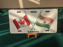Load image into Gallery viewer, *Canada-India* Dual Flag with Poles: Car Plate Size for Novelty/Souvenir/Gift
