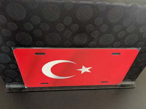 Turkey Waving Flag Pattern : Custom Car  Turkey  For Off Road License Plate Souvenir Personalized Gift Display