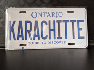 KARACHITTE : Custom Car Ontario For Off Road License Plate Souvenir Personalized Gift Display