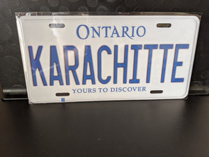 KARACHITTE : Custom Car Ontario For Off Road License Plate Souvenir Personalized Gift Display