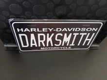 Load image into Gallery viewer, ANY TEXT : Custom Car Harley Davidson Black Background For Off Road License Plate Souvenir Personalized Gift Displaye
