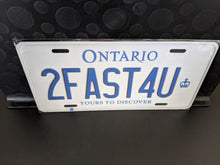 Load image into Gallery viewer, 2FAST4U : Custom Car Ontario For Off Road License Plate Souvenir Personalized Gift Display
