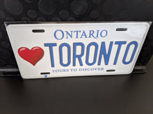 Load image into Gallery viewer, &lt;3 TORONTO : Custom Car Ontario For Off Road License Plate Souvenir Personalized Gift Display
