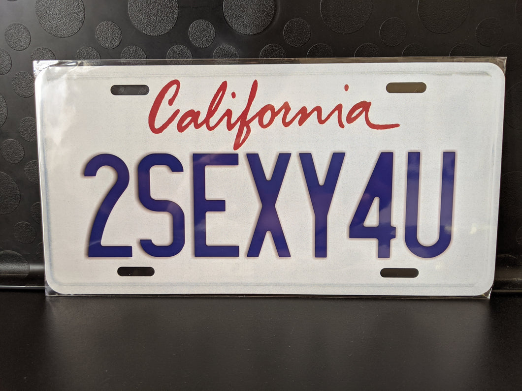 2SEXY4U : Custom Car California  For Off Road License Plate Souvenir Personalized Gift Display