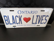 Load image into Gallery viewer, *BLACK &lt;3 LIVES* Customized Ontario Car Plate Size Novelty/Souvenir/Gift Plate
