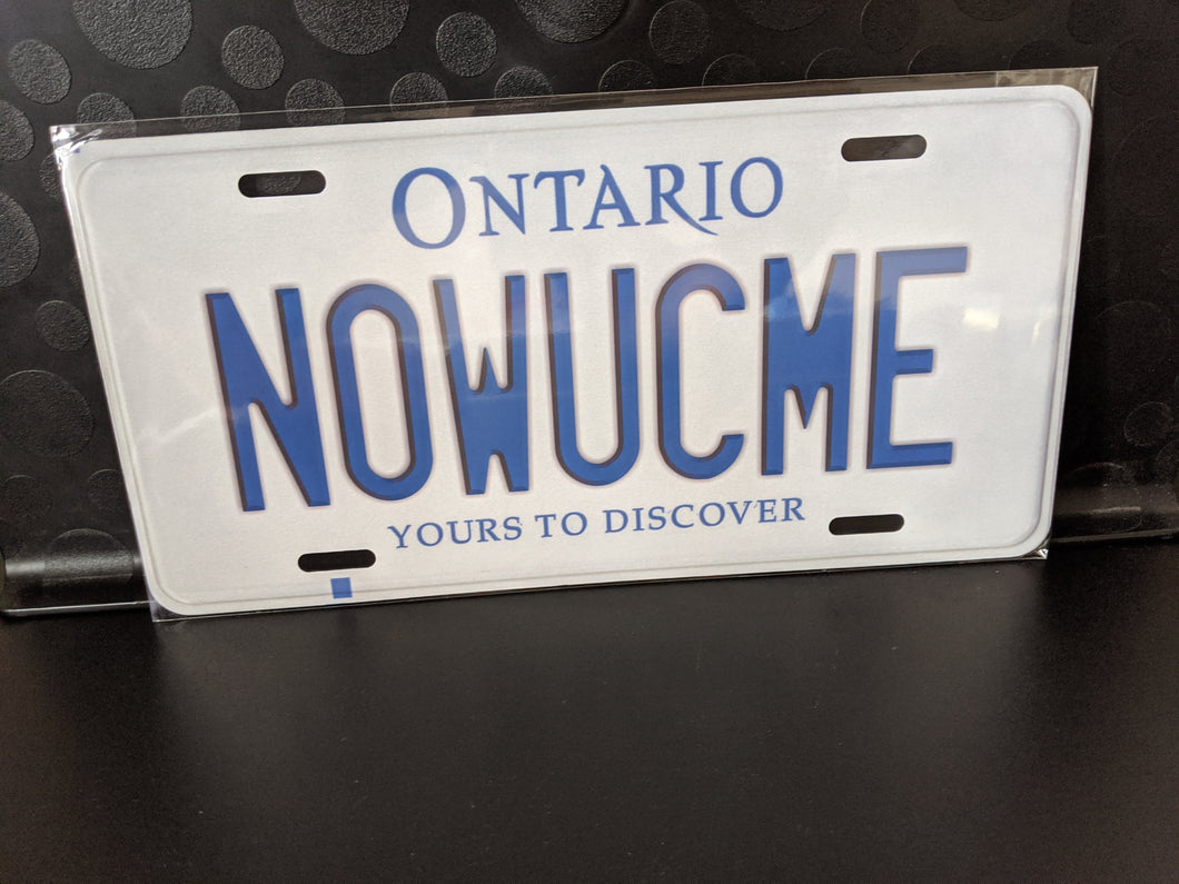 N0WUCME : Custom Car Ontario For Off Road License Plate Souvenir Personalized Gift Display