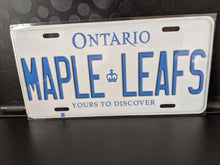 Load image into Gallery viewer, *MAPLE LEAFS* Customized Ontario Car Plate Size Novelty/Souvenir/Gift Plate
