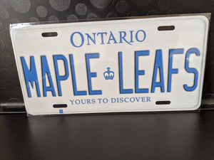 *MAPLE LEAFS* Customized Ontario Car Plate Size Novelty/Souvenir/Gift Plate