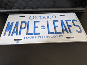 *MAPLE LEAFS* Customized Ontario Car Plate Size Novelty/Souvenir/Gift Plate