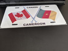 Load image into Gallery viewer, *Canada-Cameroon* Dual Flag with Poles: Car Plate Size for Novelty/Souvenir/Gift
