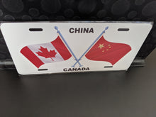 Load image into Gallery viewer, Canada-China Dual Flag with Poles : Custom Car China/Canada For Off Road License Plate Souvenir Personalized Gift Display
