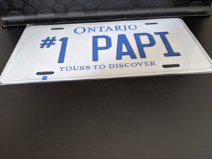 #1 PAPI : Custom Car Ontario For Off Road License Plate Souvenir Personalized Gift Display