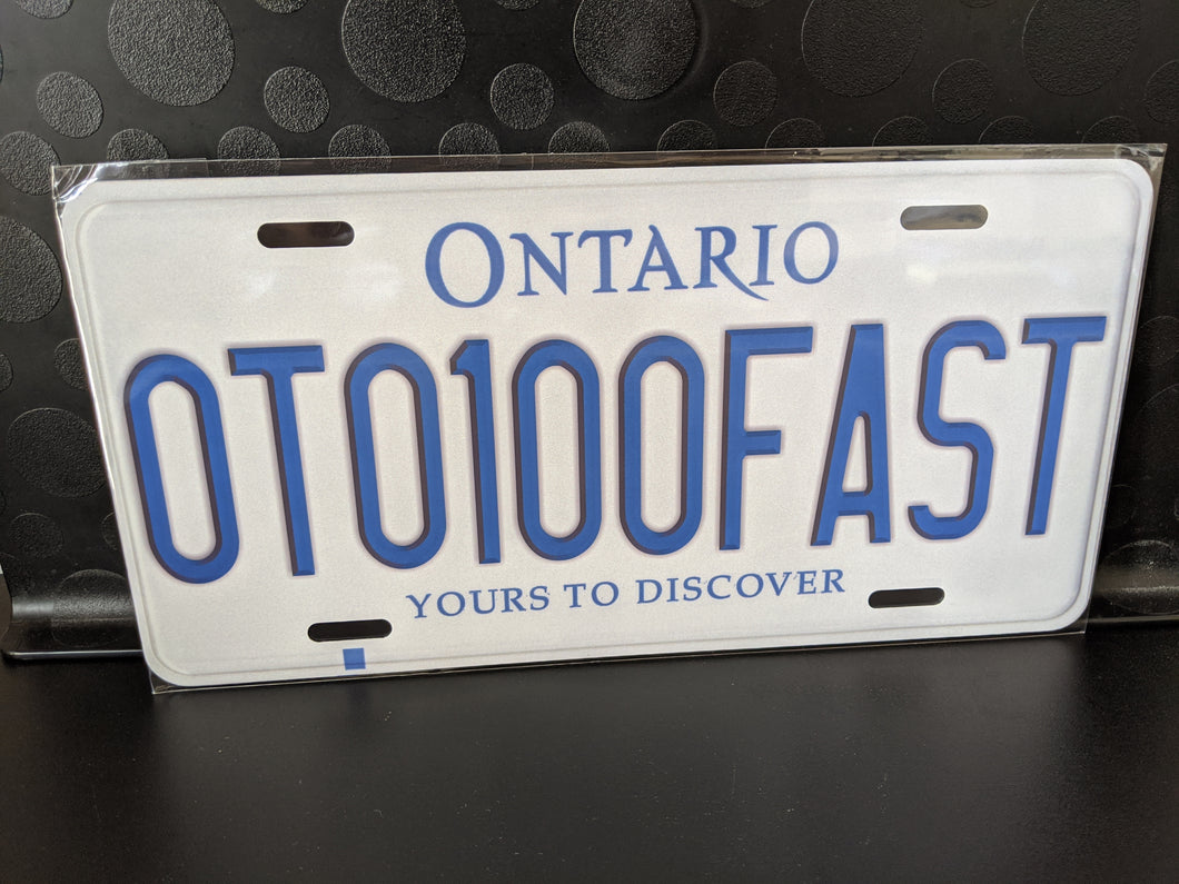 0TO100FAST? : Custom Car Ontario For Off Road License Plate Souvenir Personalized Gift Display