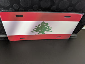 Lebanon Waving Flag Pattern : Custom Car Ontario For Off Road License Plate Souvenir Personalized Gift Display