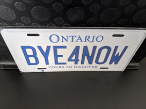 *BYE4NOW* Customized Ontario Car Plate Size Novelty/Souvenir/Gift Plate