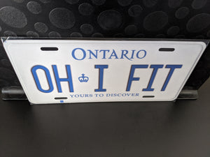 *OH I FIT* Customized Ontario Car Plate Size Novelty/Souvenir/Gift Plate