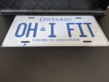 Load image into Gallery viewer, *OH I FIT* Customized Ontario Car Plate Size Novelty/Souvenir/Gift Plate
