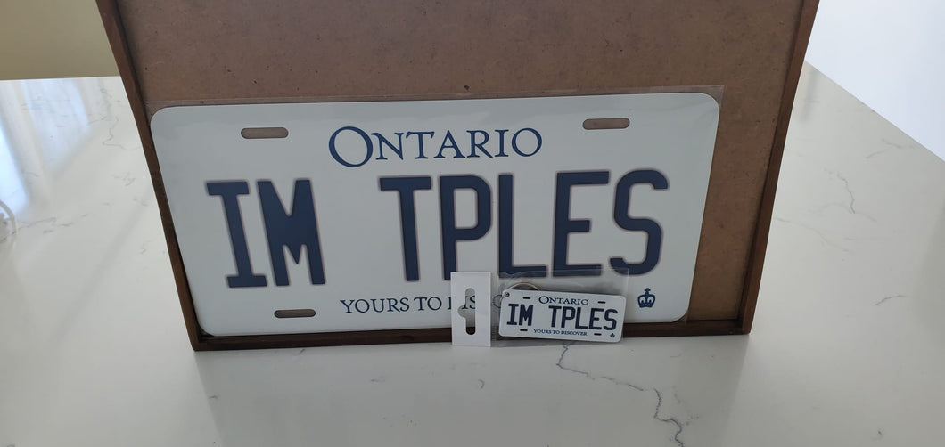 I M TPLES : Custom Car & Matching Keychains Ontario For Off Road License Plate Souvenir Personalized Gift Display