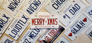 MERRY XMAS : Custom Car Ontario For Off Road License Plate Souvenir Personalized Gift Display