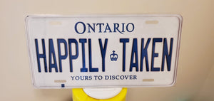 *HAPPILY TAKEN* : Hey, Want to Stand Out From The Crowd?  : Customized Any Province Car Style Souvenir/Gift Plates