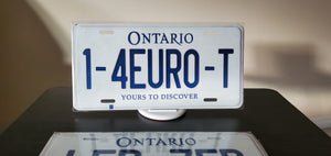 1 4EURO T : Custom Car Ontario For Off Road License Plate Souvenir Personalized Gift Display