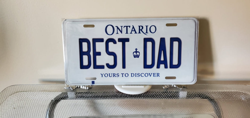 BEST DAD : Custom Car Ontario For Off Road License Plate Souvenir Personalized Gift Display