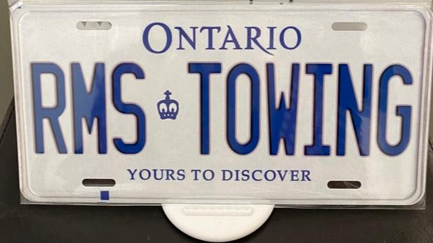RMS TOWING : Custom Car Ontario For Off Road License Plate Souvenir Personalized Gift Display