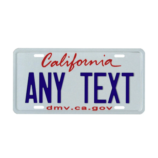 *California Plate* Customized Ontario Car Size Novelty/Souvenir/Gift Plate